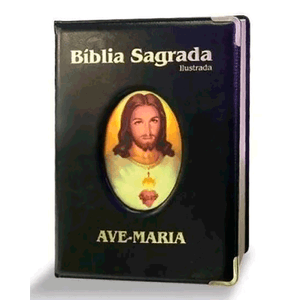 Bíblia Sagrada Ave Maria - Ilustrada - Luxo - Preta - Grande