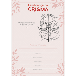 Lembrança Sacramentos – Crisma