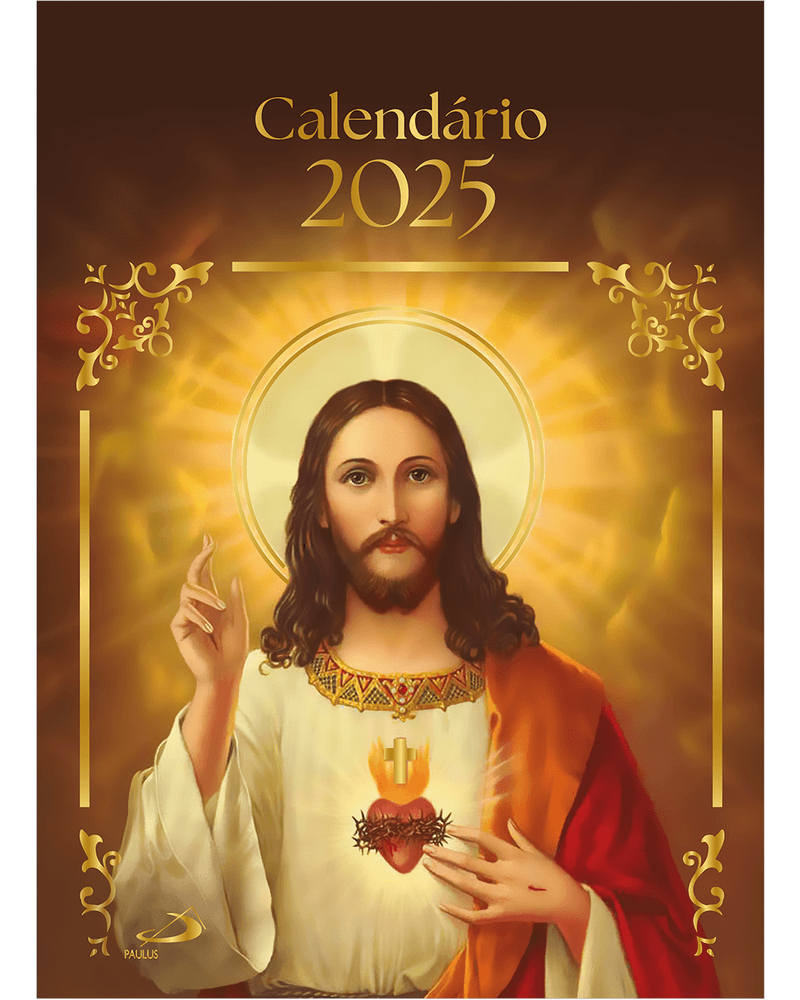 Calendário de Parede 2025 Santos Paulus Editora