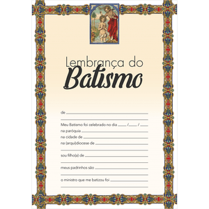Nova Série Certidões - Batismo 2
