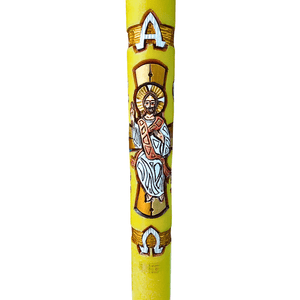 Círio Pascal - Entalhado - Cristo Ressuscitado